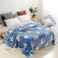 100 polyester flannel blanket with print